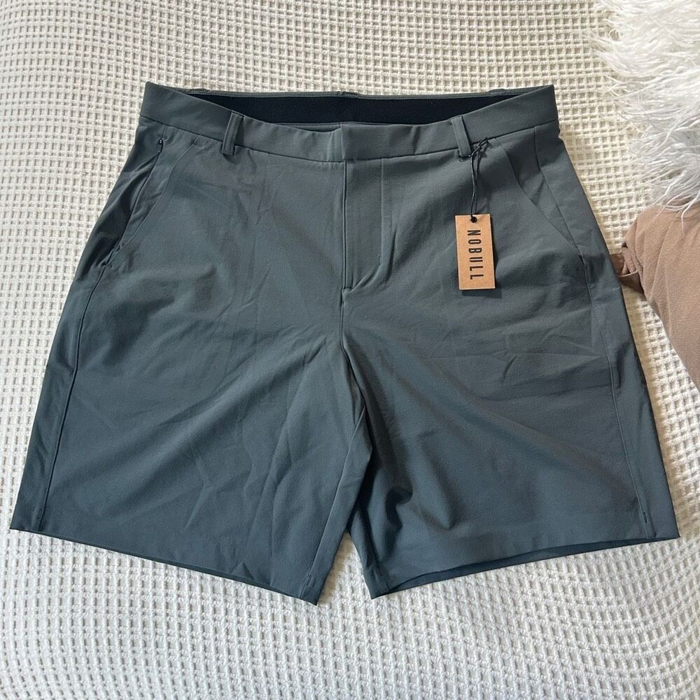 NOBULL mens golf tour shorts 9” dark gray